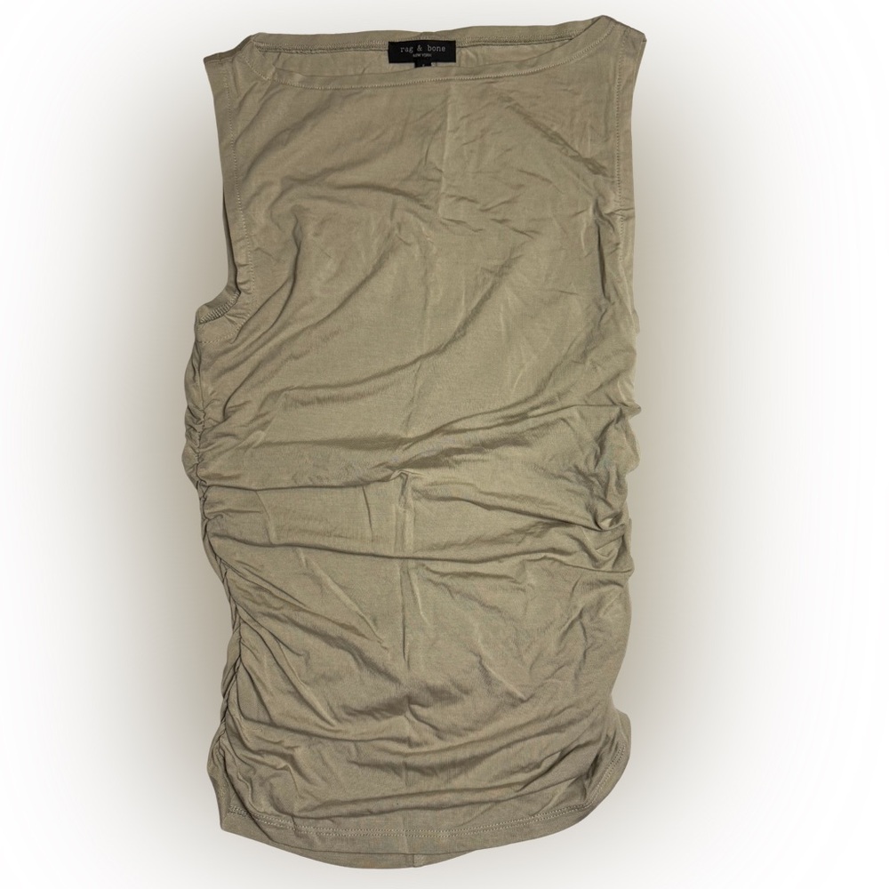 rag & bone Light Brown Ruched Top (0241)